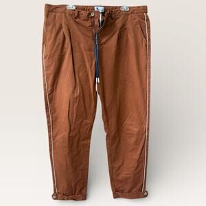 Tombolo Mens Rust Traveler Pants Size XXL Convertible Jogger Drawstring Brown